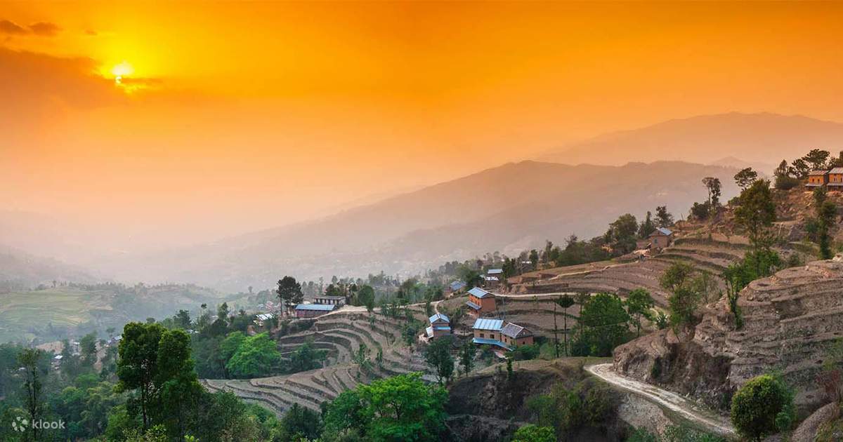 “Hiking near Niru Yoga Homestay with forest, waterfall, and temple visit in Kathmandu Nepal”